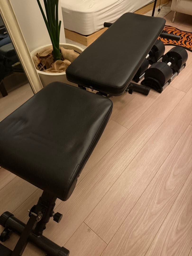 フレックスベル 可変式ダンベル 32kg｜ 折りたたみ式ベンチ付き3点セット
