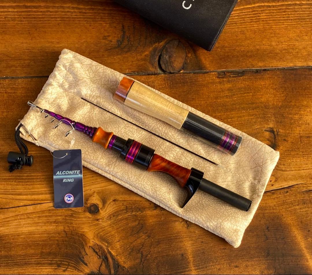 トラウトロッド　テレスコロッド　ウッドグリップ　コンパクトロッド