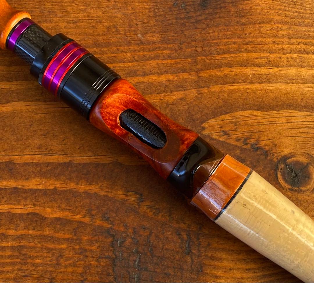 トラウトロッド　テレスコロッド　ウッドグリップ　コンパクトロッド