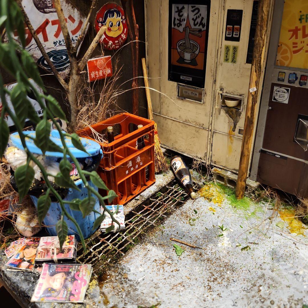 1/12 昭和　レトロ　自販機　ホーロー看板　ジオラマ