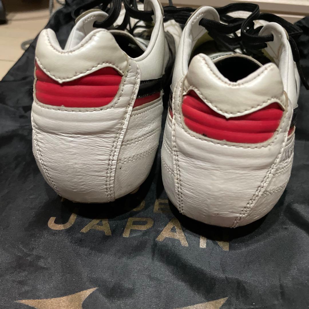 美品　ミズノ　モレリア　白　Mizuno サッカーシューズ 25センチ