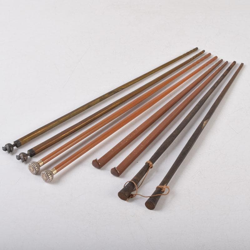 茶道具　古銅　菊鳥頭火箸　古鉄　火箸など　四種四組　C　8563