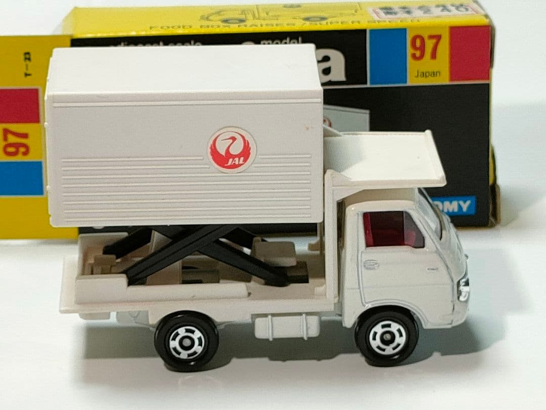 黒箱トミカ97 JAL日本航空フードローダー機内食運搬車 美品 日本製 デッド
