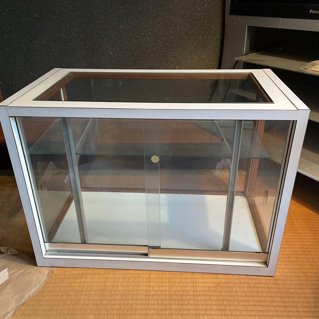 ［手渡し］ヴィンテージ2段式ガラスショーケース