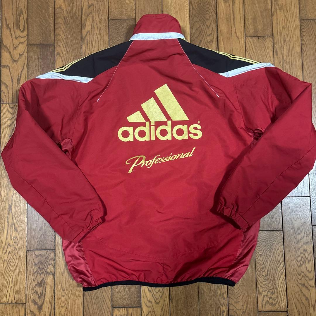 アディダスプロフェッショナルS／防寒ジャージ上下／赤