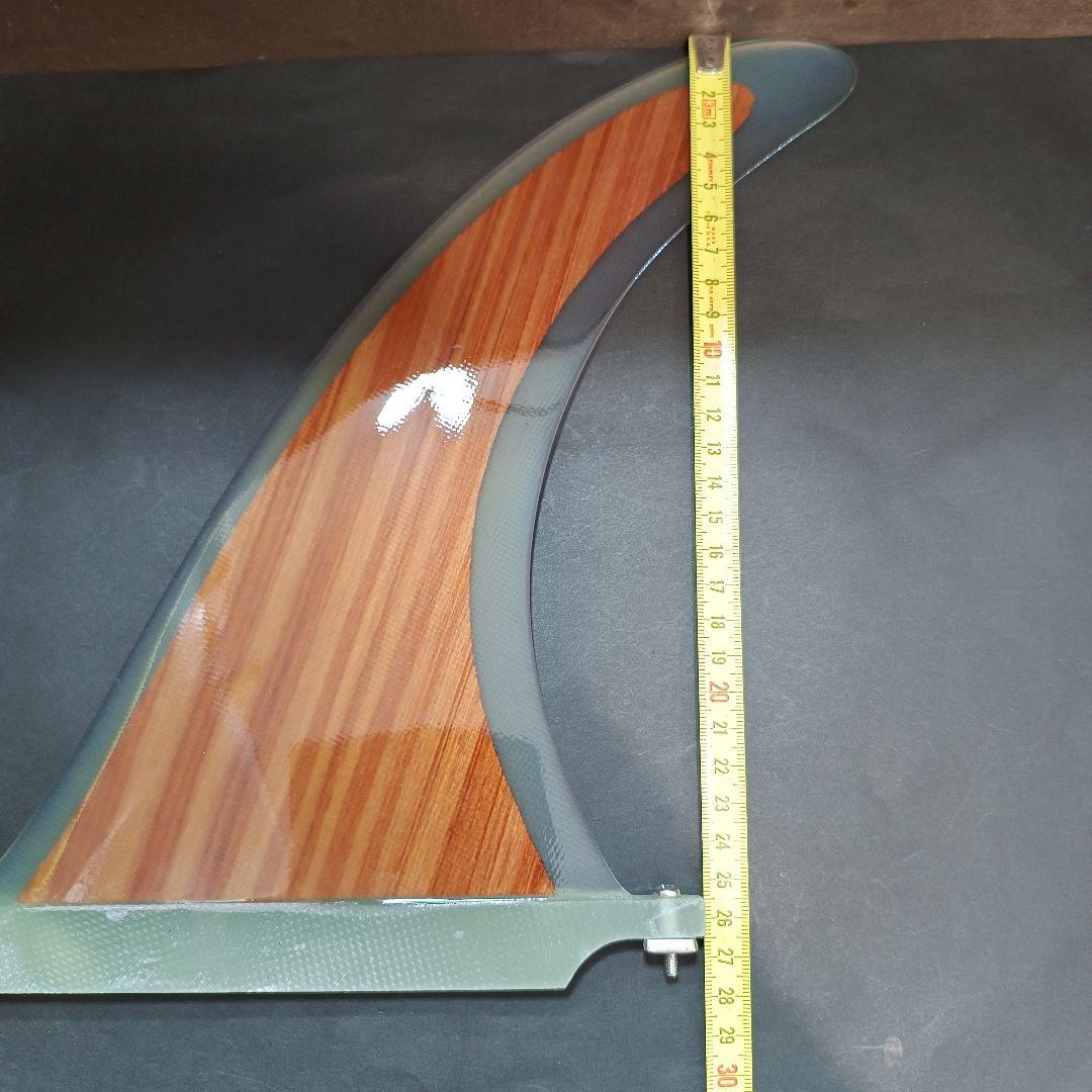 10インチ ロングボード　シングルフィン　ウッドコア　フィン