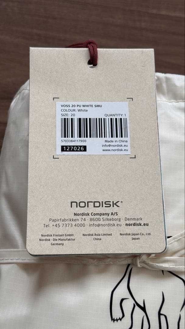 【新品未使用】Nordisk VOSS 20U ホワイトタープ 白 ノルディスク