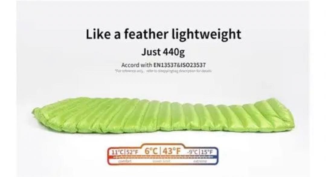 【ほぼ未使用】AEGISMAXシュラフ MINI Mサイズ／グリーン