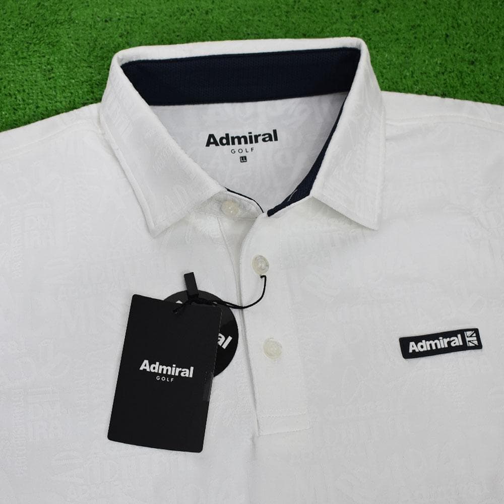 Admiral/アドミラル ゴルフ 長袖ポロシャツ【ホワイト/LL】新品！