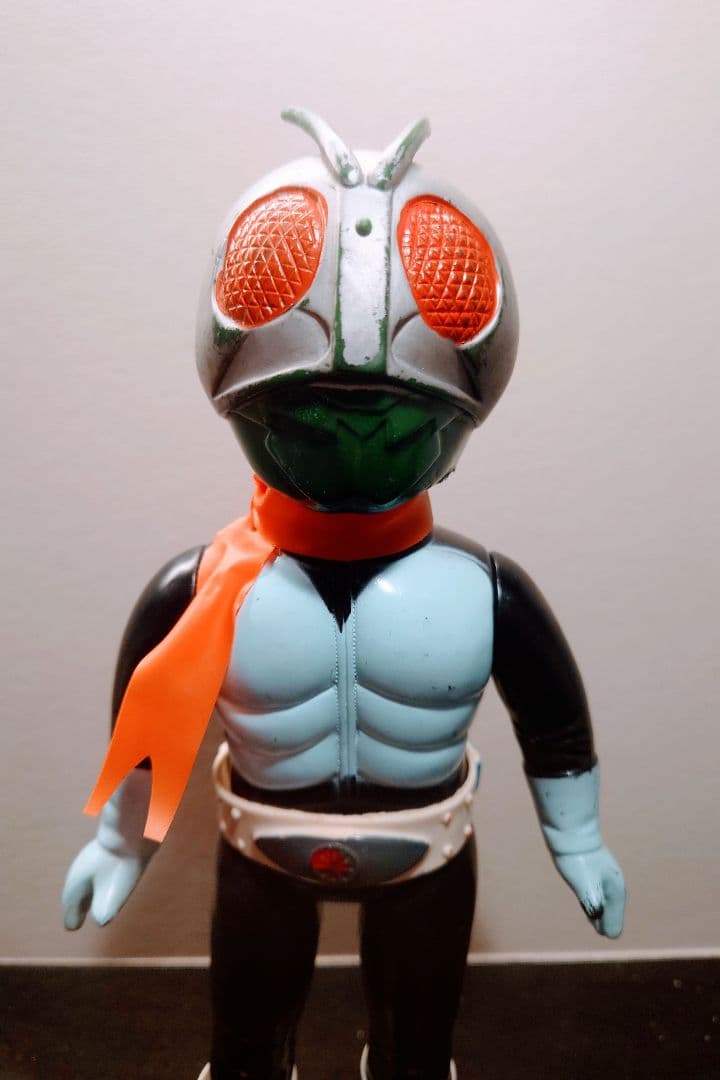 当時物 旧バンダイ製 仮面ライダー スタンダード ソフビ 後期タイプ 面取れ