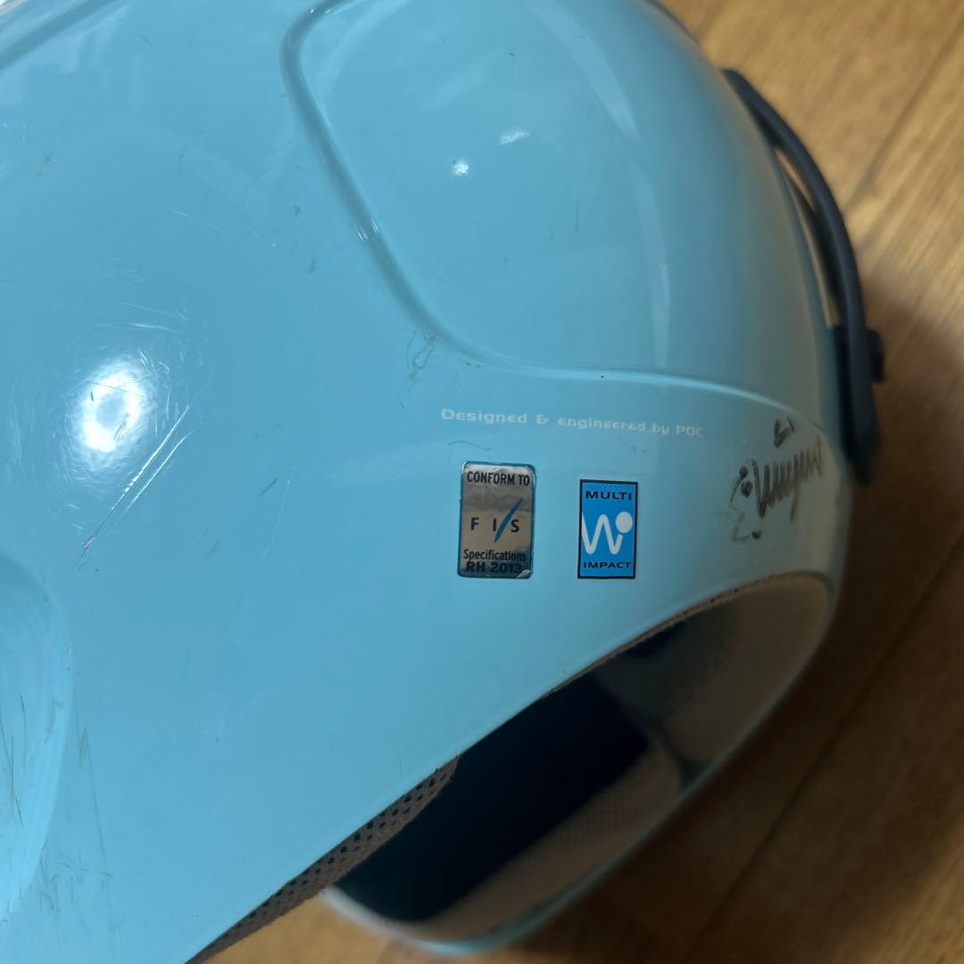 POC ヘルメット 水色 FISマーク付き ケース付き
