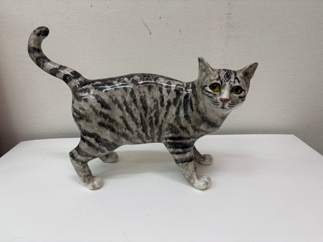 Jenny Winstanley 猫の陶器置物 約30cm