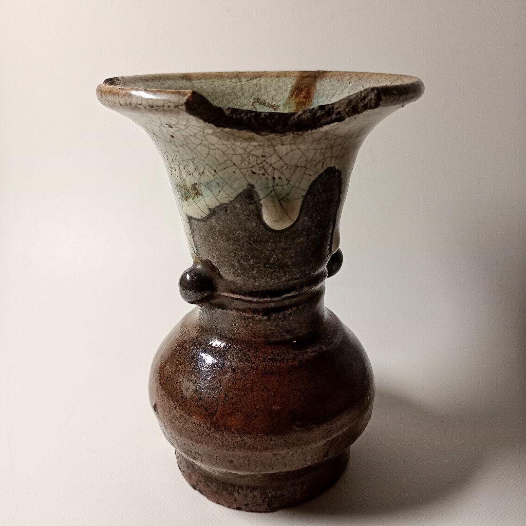 朝鮮唐津　仏花器　古高取焼