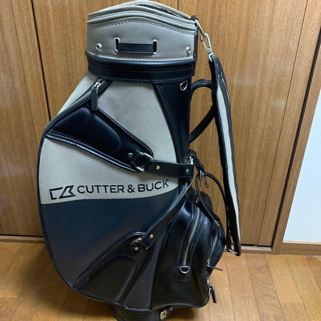 変*堂様 ▲帆布▲ ブラックレザー　高級　キャディバッグ CUTTER & BU