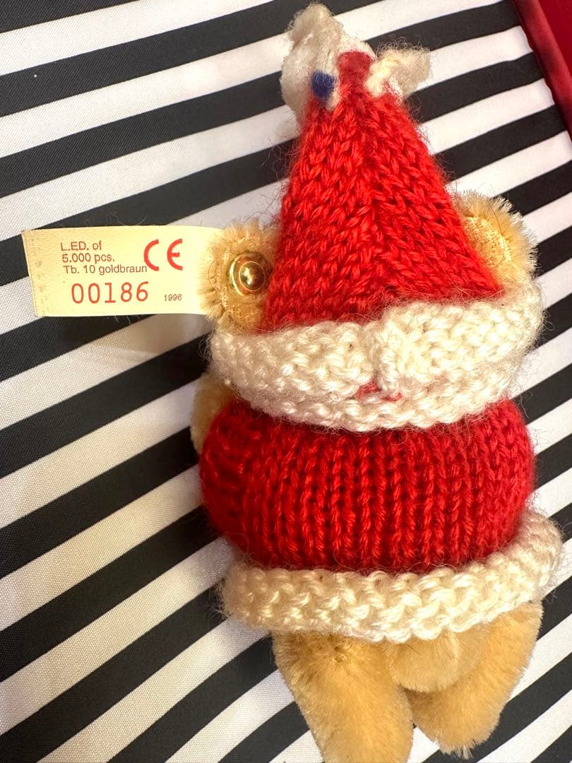 シュタイフ 1996年リミテッドエディションテディベアークリスマスオーナメント①