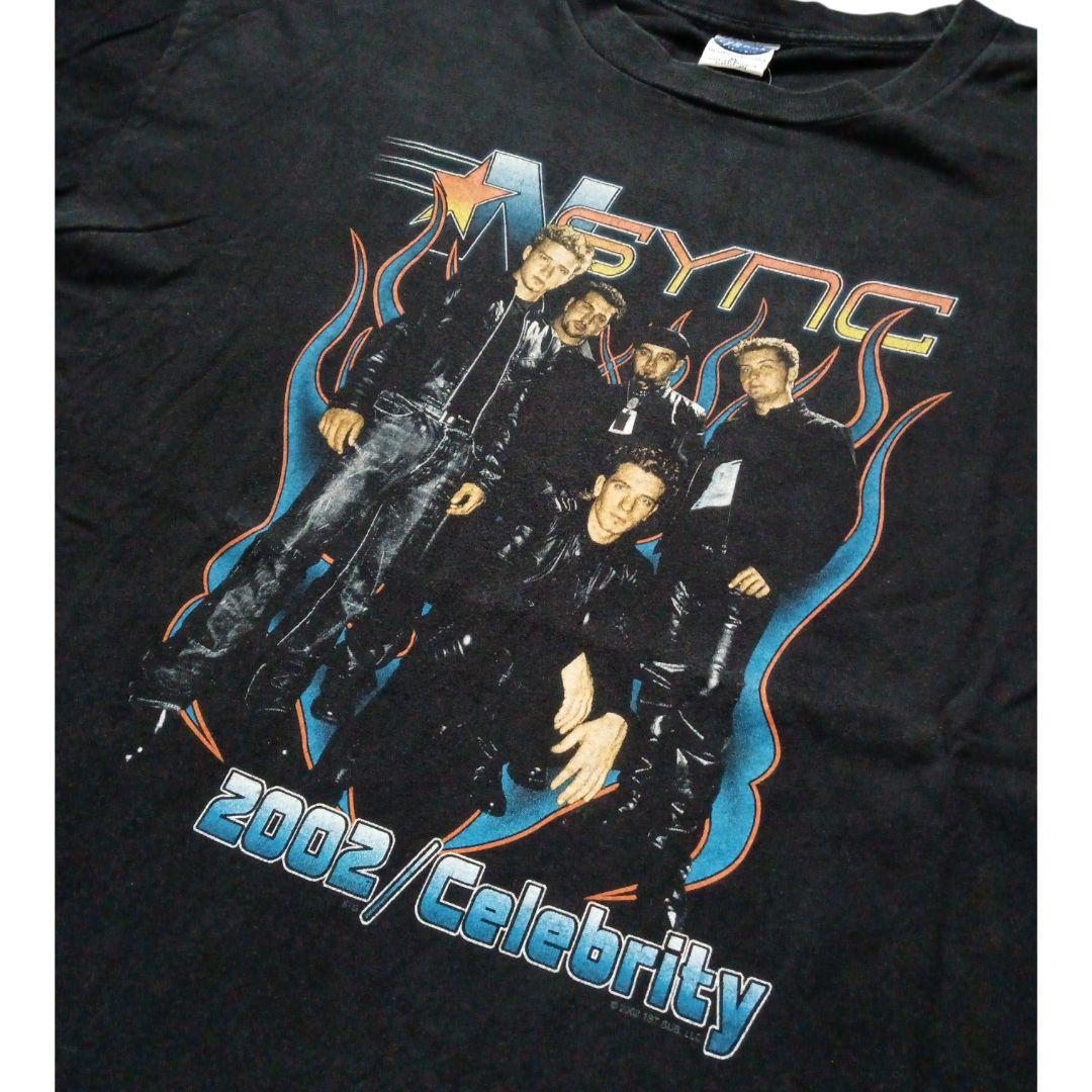 2002年製 インシンク セレブリティ Tシャツ XLサイズ 黒