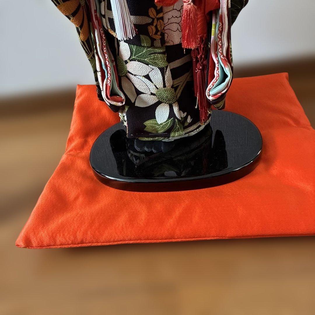 藤村明光作市松人形 伝統的な和装 黒髪