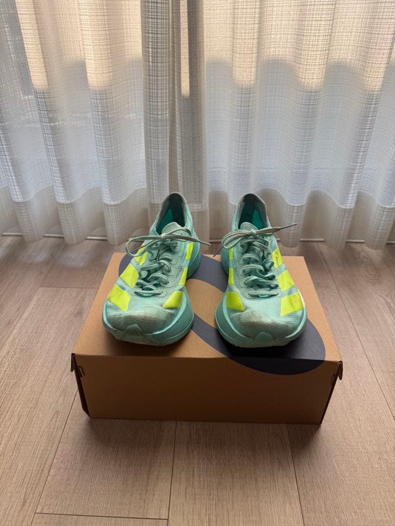 adidas アディオスプロ4 走行98km 状態良好　水色