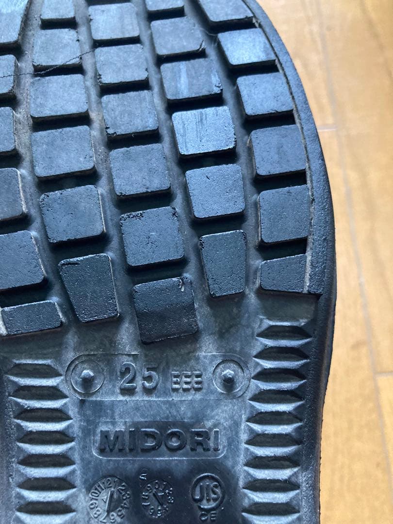 MIDORI ブラック ミリタリーブーツ 25 EEE