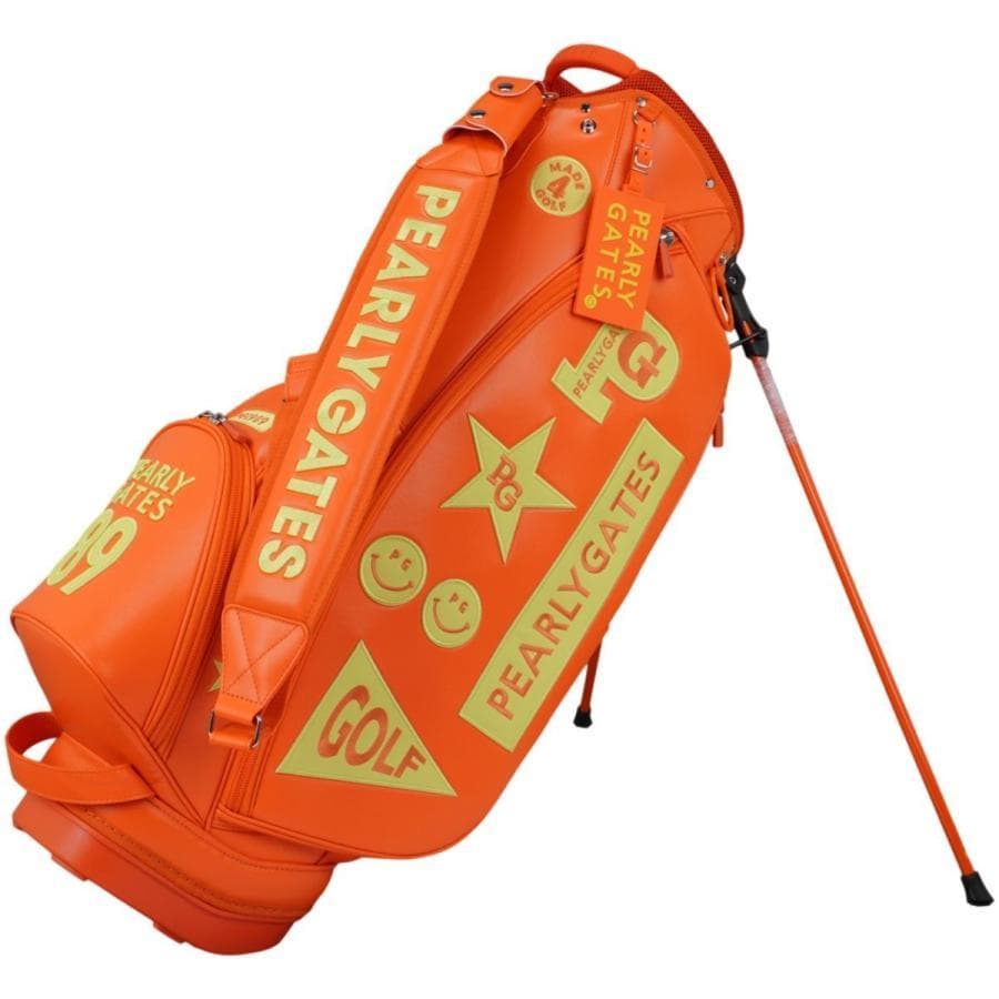パーリーゲイツ　ゴルフ　キャディバッグ　スタンド式　オレンジ