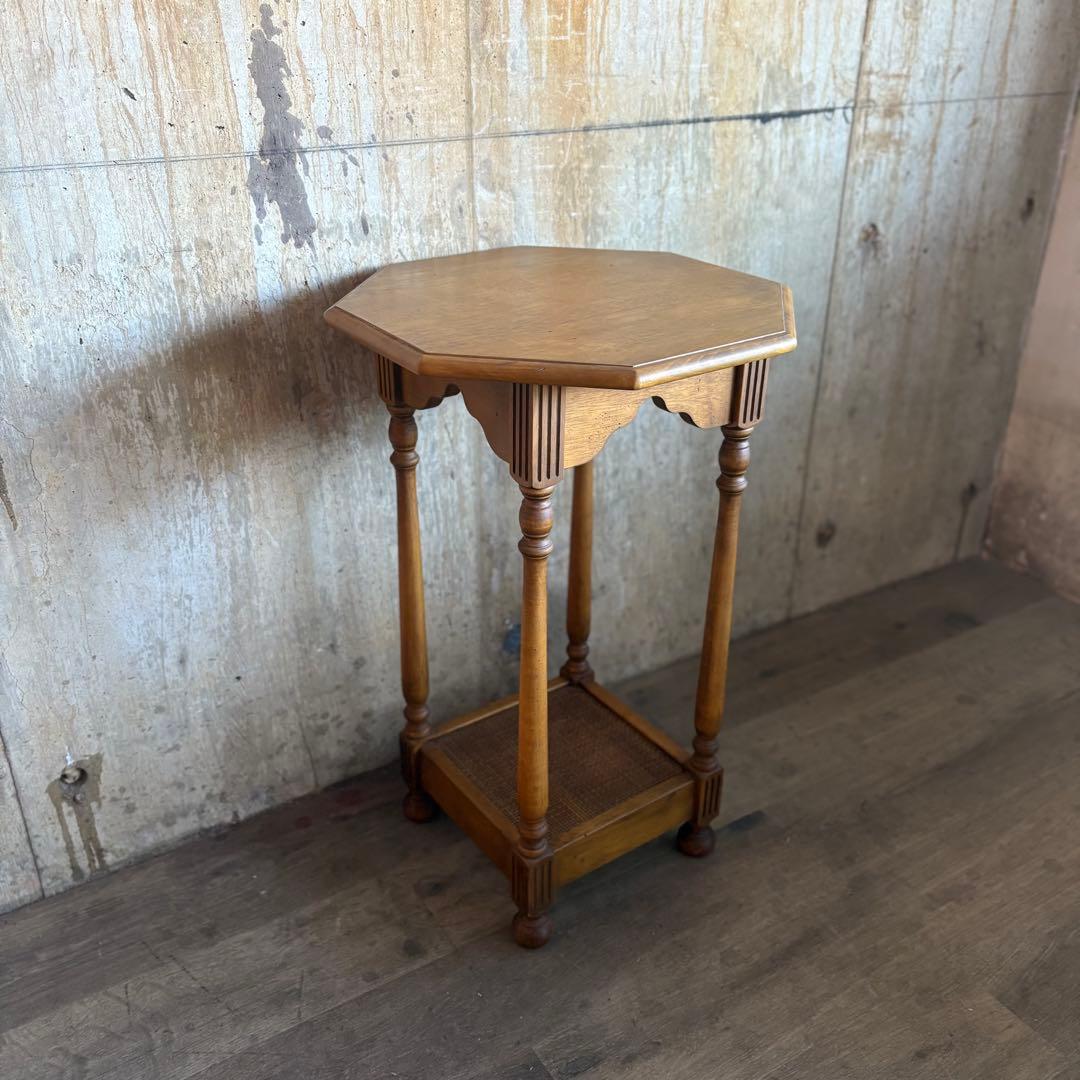 karimoku カリモク　オクタゴンサイドテーブル　フラワースタンド　花台