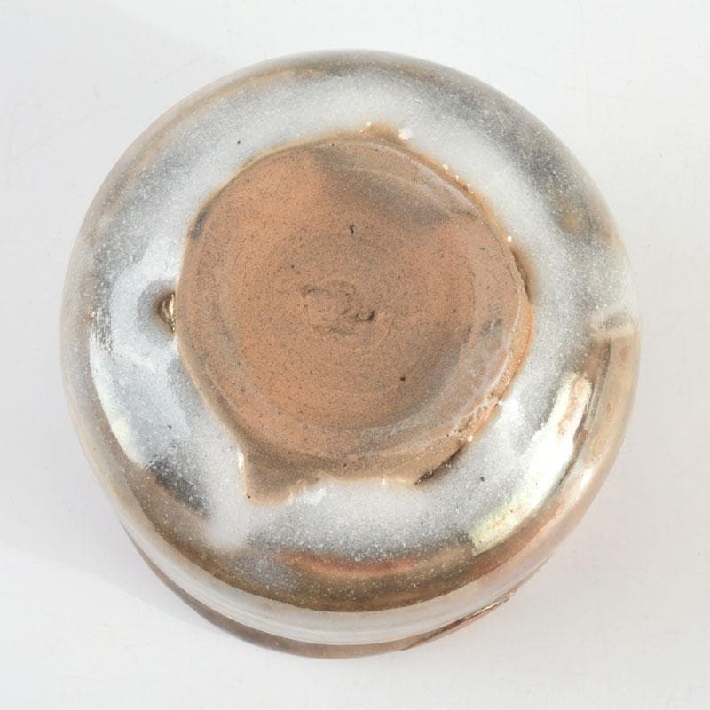 茶道具　天月窯　中村芳楽作　寒あざみ　茶碗　共布共箱　C　9492