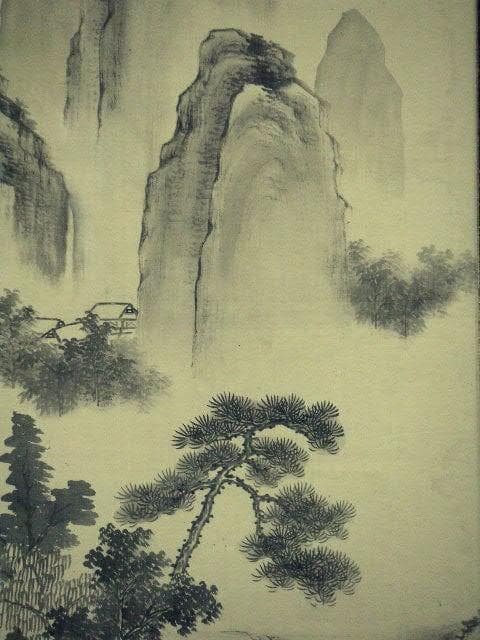 ♥掛軸　山水画　成木 星洲 　掛け軸　骨董品