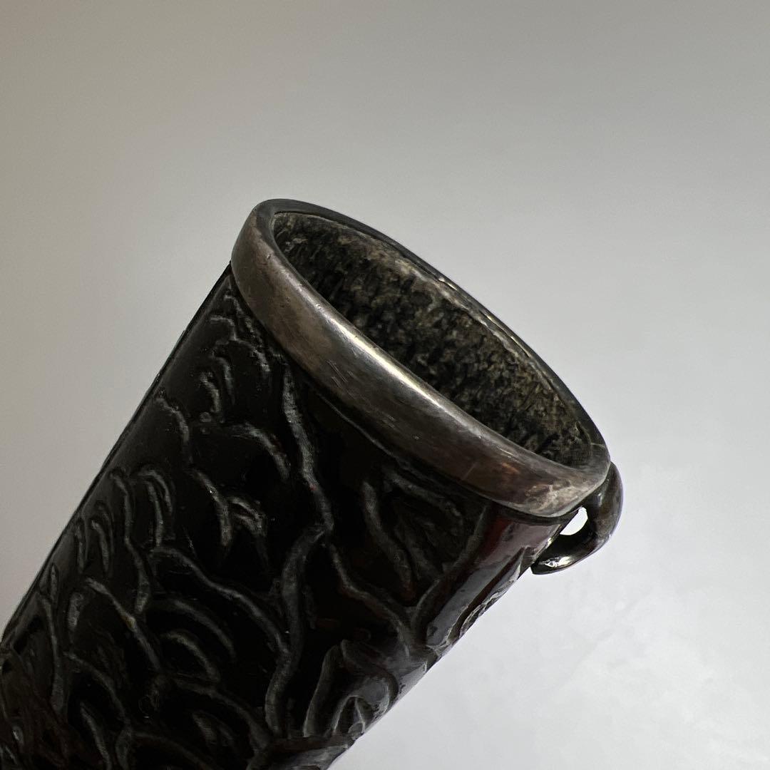 江戸時代　堆黒煙管筒　46g 東Y8-0123☆2F