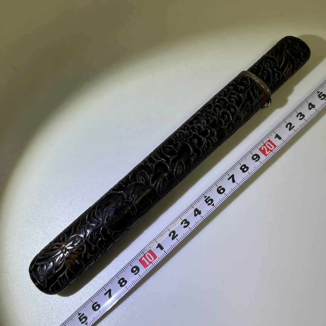 江戸時代　堆黒煙管筒　46g 東Y8-0123☆2F