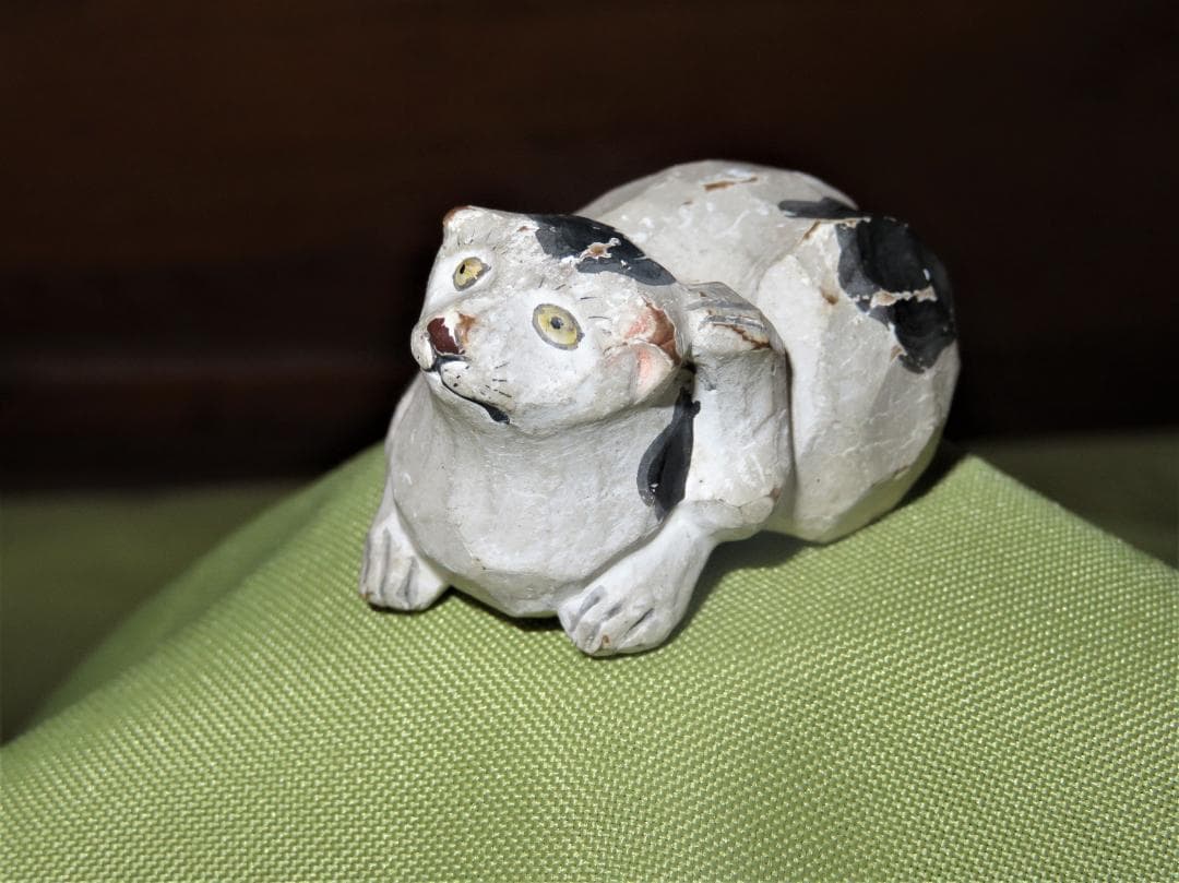 ひろみ◆木嶋良宗　～[猫]の木彫りの根付～　奈良一刀彫の名人◆