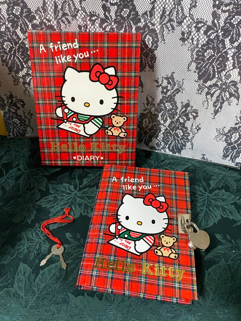 サンリオ　キティ　ダイアリー　日記帳　鍵付き　箱入り　平成　レトロ　希少　レア