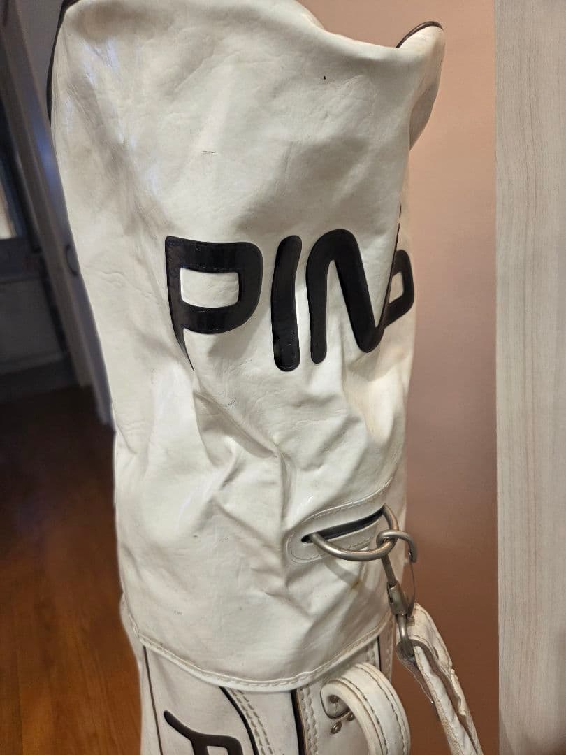 【中古年代物】PING ホワイトレザーキャディバッグ