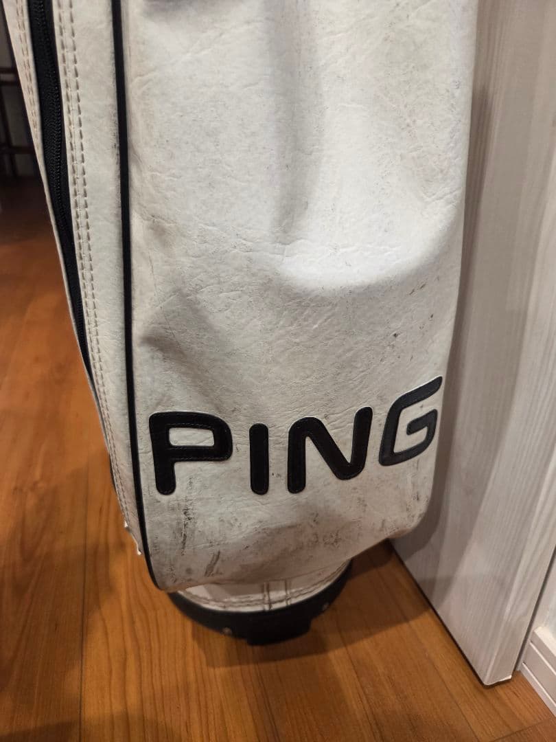 【中古年代物】PING ホワイトレザーキャディバッグ