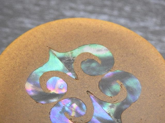 螺鈿蝦夷文棗　大谷歓致　共箱　MA39