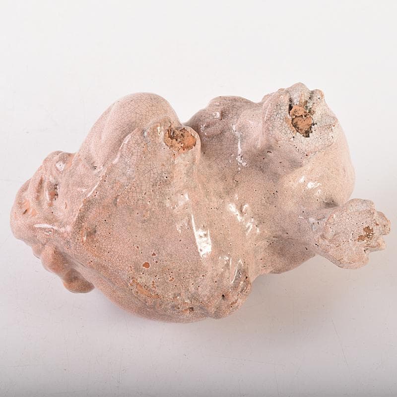 茶道具　楽焼　白楽獅子香炉　V　R7840