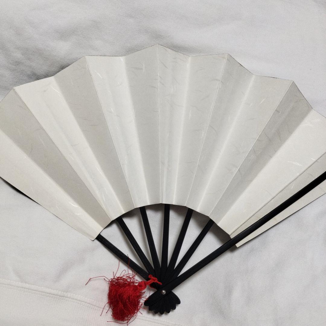 扇子 白黒デザイン ケース付き