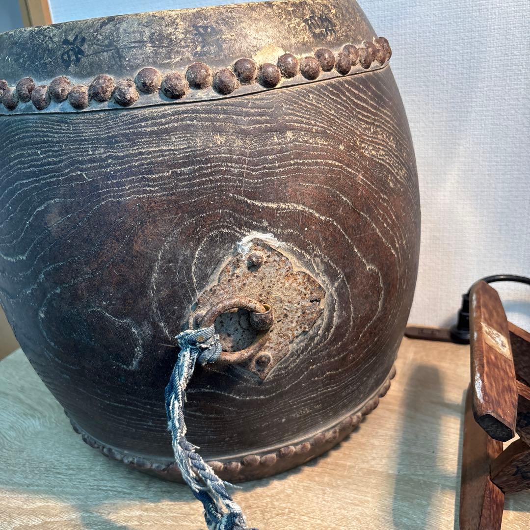 時代物 和太鼓　骨董品　明治時代