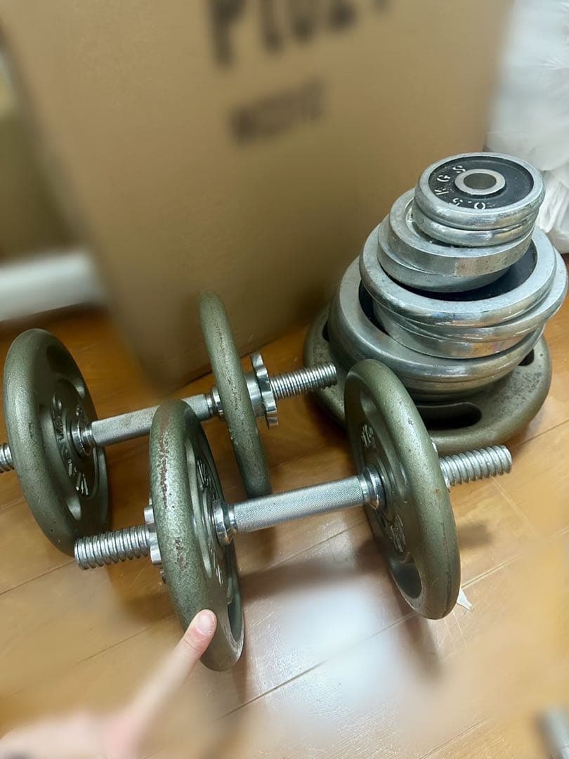 【配送要相談】ワイルドフィットジム　ベンチ スクワット ウエイト68kgセット