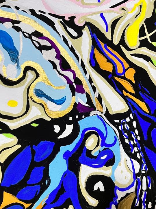 絵画　ANNA.k 冬　蝶　羽