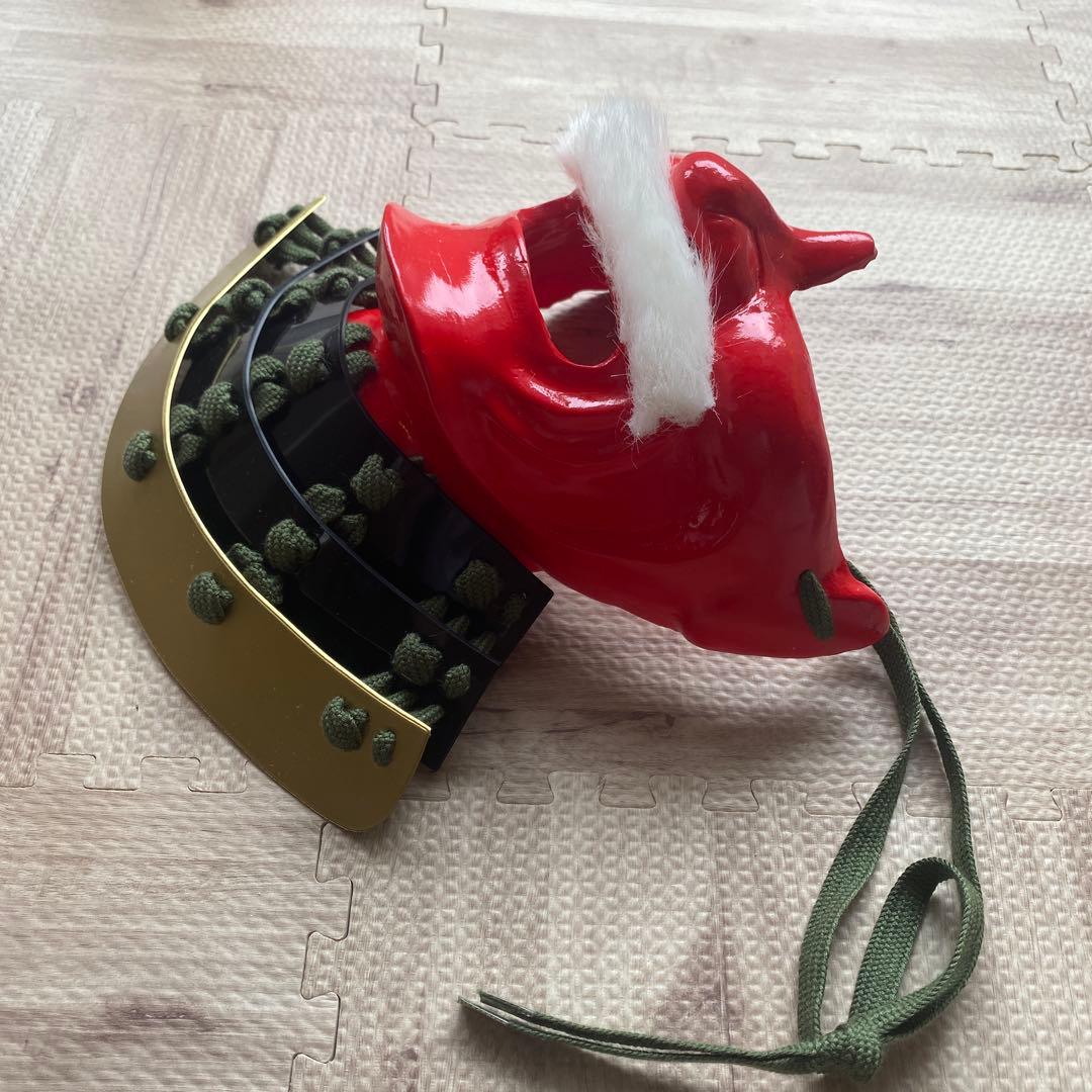 【着用可能】手作り面頬　武具　鎧兜　甲冑　等身大　半頬　ハンドメイド　コスプレ