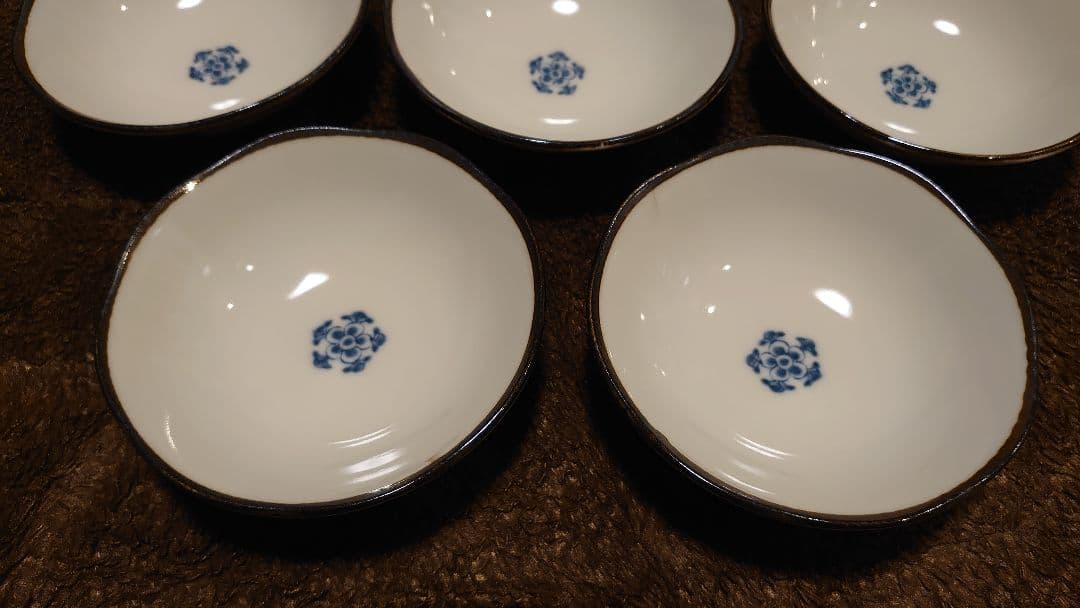 古伊万里　伊万里　染付　豆鉢　江戸期　蔵出し　５客