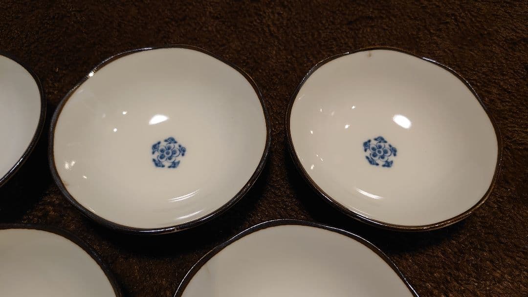 古伊万里　伊万里　染付　豆鉢　江戸期　蔵出し　５客