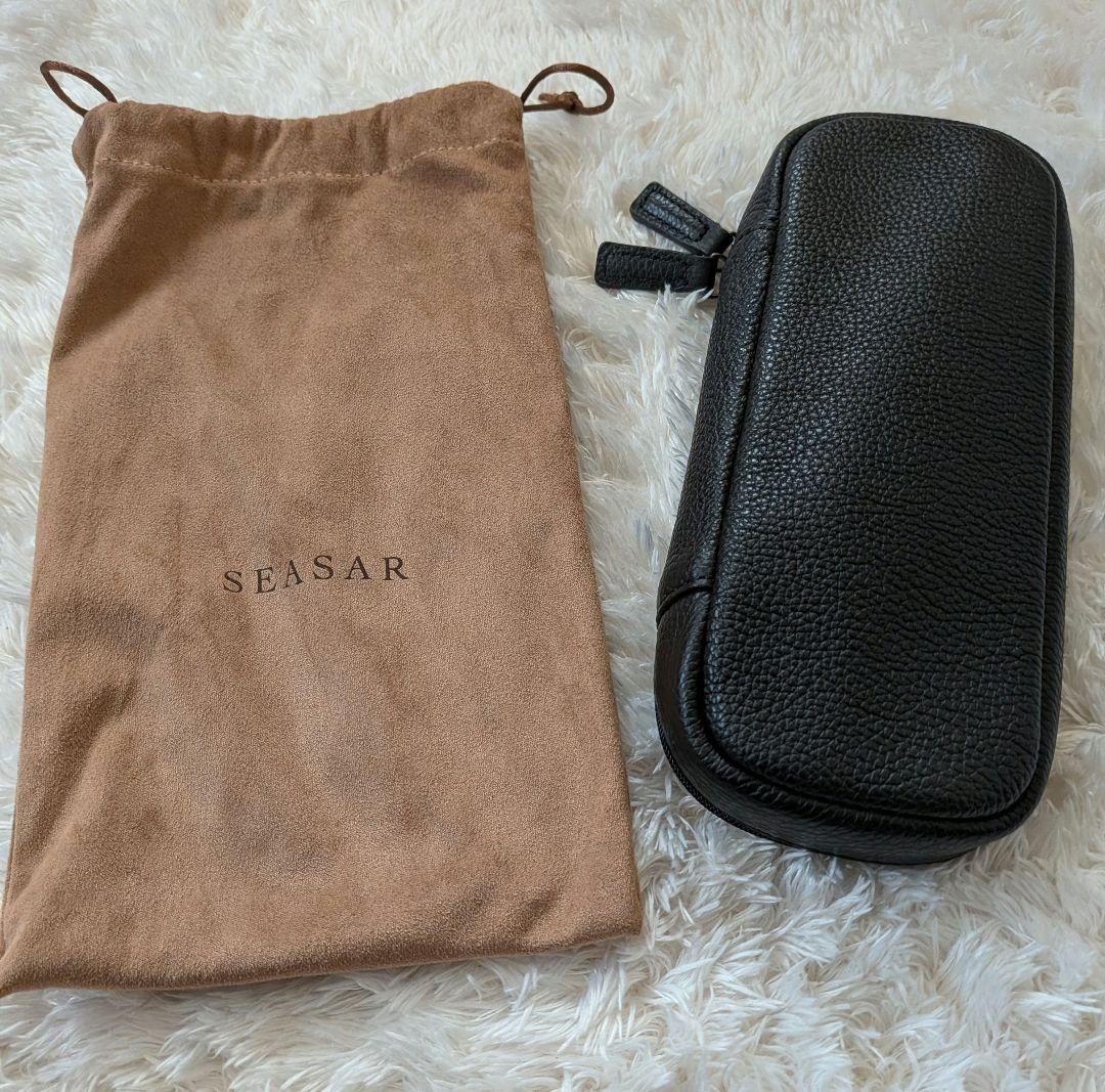 SEASAR OctFold ペンケース エンボスレザー ブラック