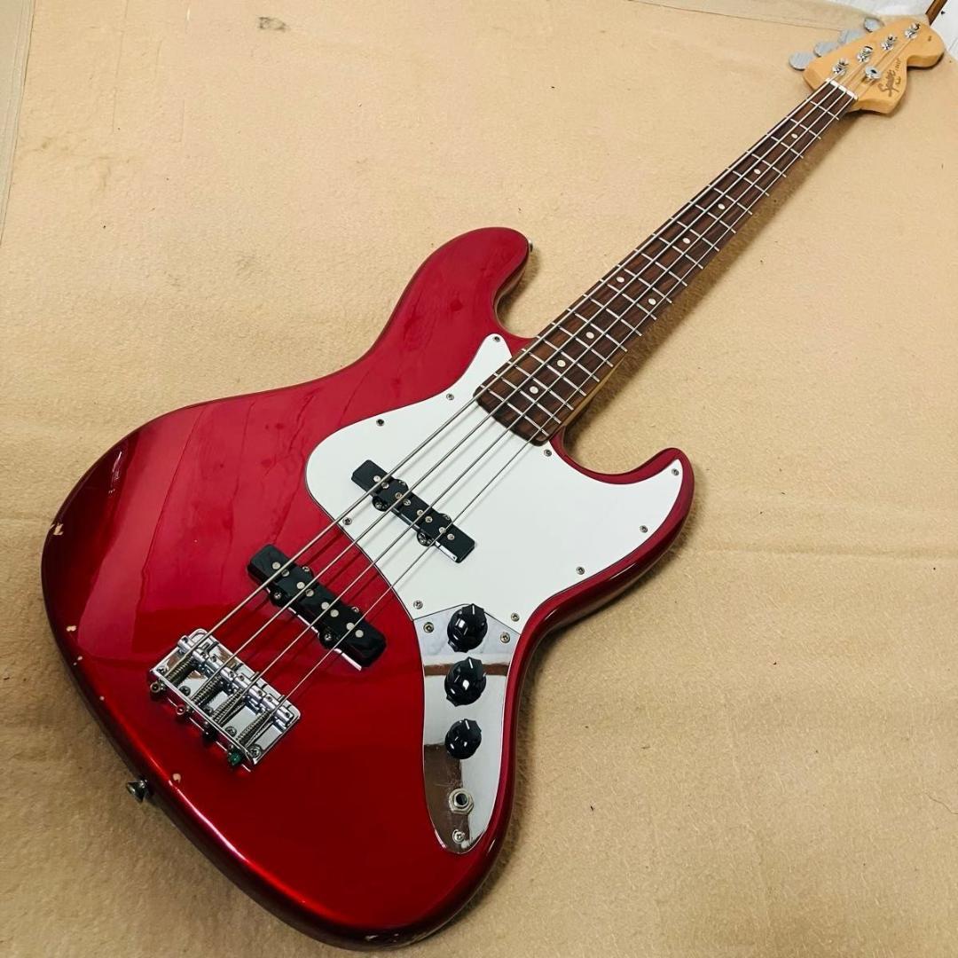 【希少】Squier by Fender J BASS エレキベース レッド