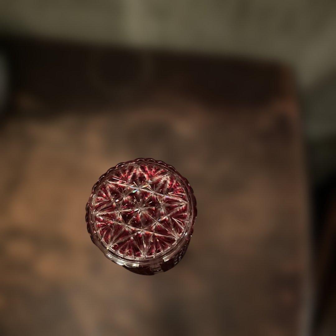 年初お値下げ　伝匠　薩摩切子　三段重　赤　（秀逸品）