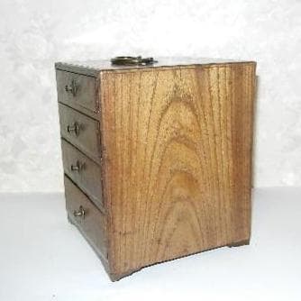 小さなアンティーク菓子箪笥（かしだんす）