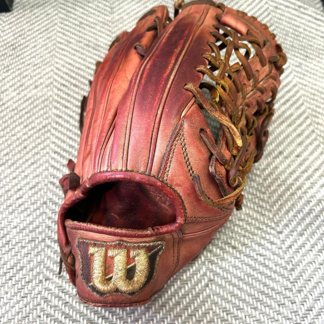 Wilson 赤 硬式グローブ 使用感あり