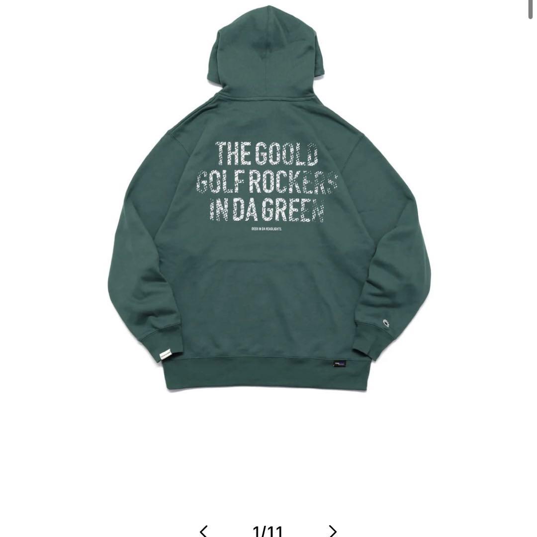 L goold golf rockers スネークフーディー セットアップ 緑