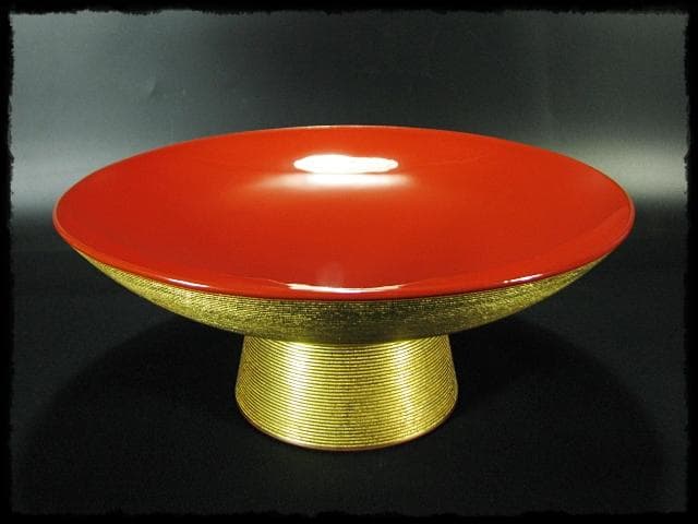 象彦 金糸杯 初釜 高坏 菓子器 茶道具 懐石 酒器 共箱 f310