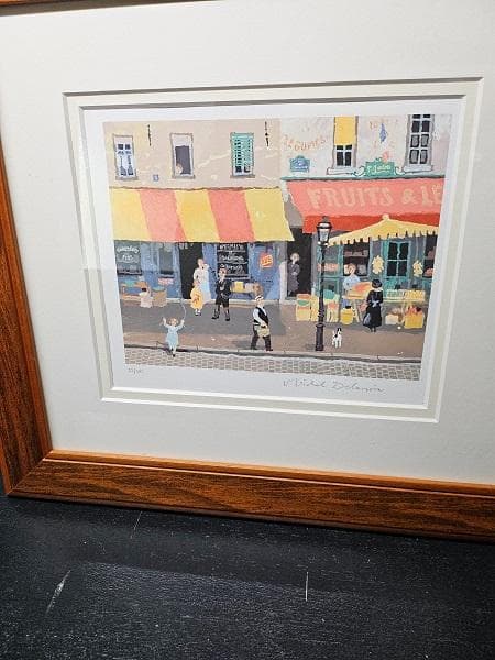 Ｙ【中古品】ミッシェル・ドラクロワ シルクスクリーン「パリ・コメルス通り」